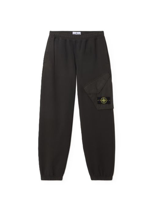 Pantalone jogger vestibilità regular con fondo gamba elasticizzato Stone Island | L2S15 6200004 S0A20V0062 LEAD GREY
